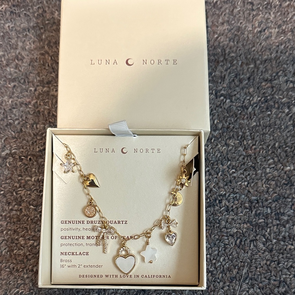 Luna Norte Gold Charm Necklace